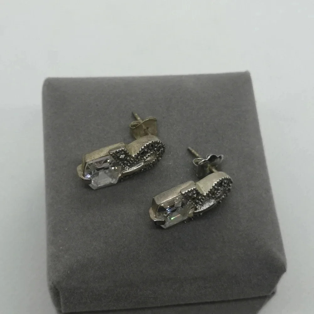 Marcasite sterling earrings